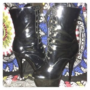 Ellie Stiletto Mid-calf Stripper Boots